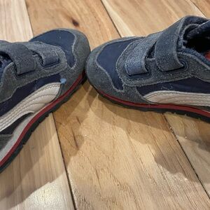 Puma Gray and Navy Kids Sneakers
